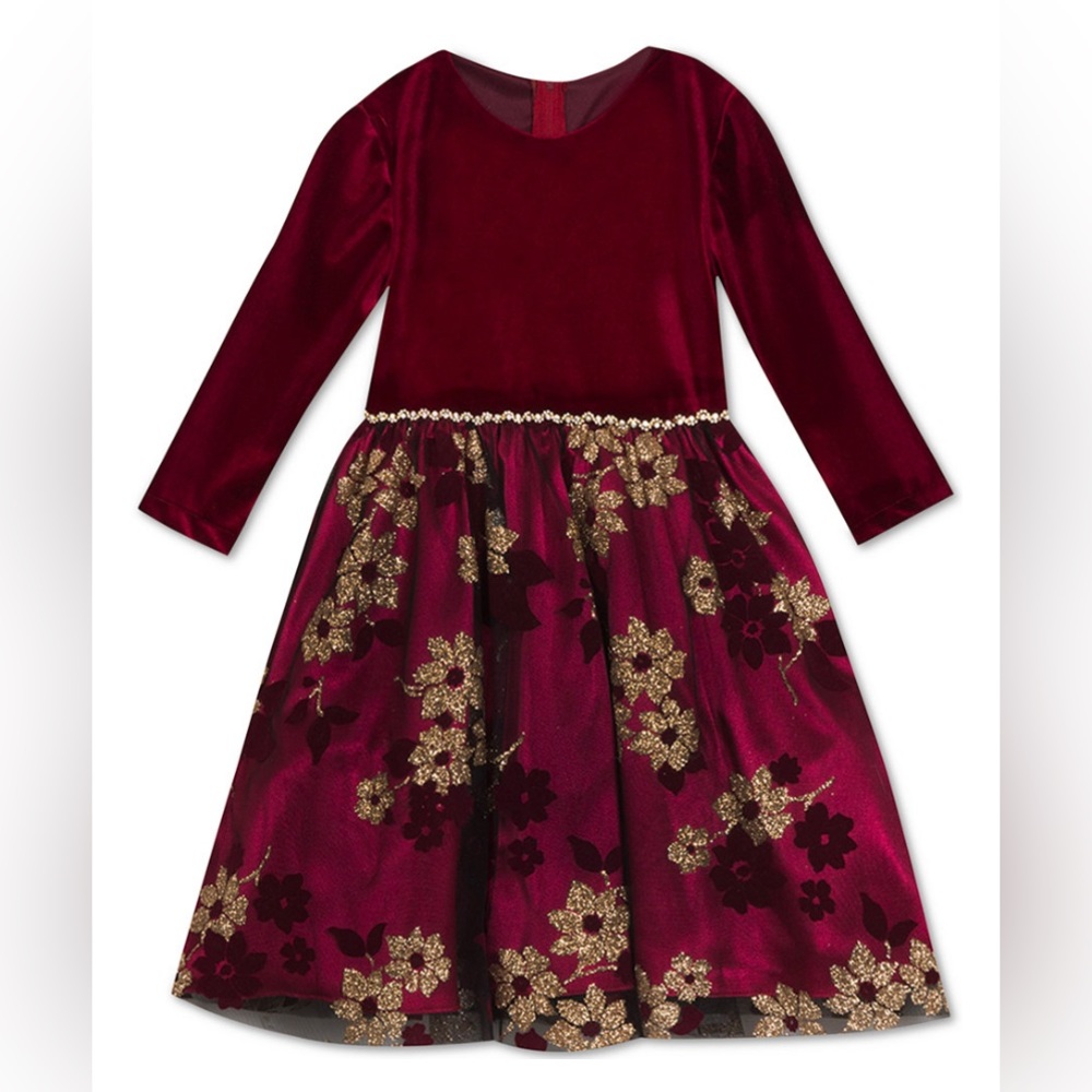 Rare Editions Red Velvet dress size 5